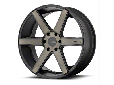 KMC District Matte Black Dark Tint 6-Lug Wheel; 20x8.5; 15mm Offset (2024 Tacoma)