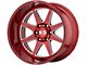 XD Pike Brushed Red Milled 6-Lug Wheel; 20x9; 0mm Offset (05-15 Tacoma)