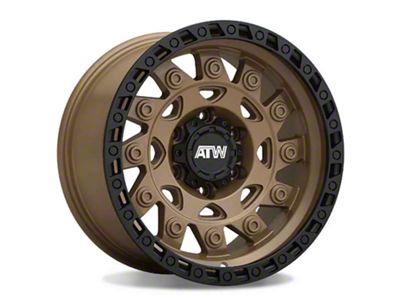 ATW Off-Road Wheels Congo Satin Sand Bronze with Black Lip 6-Lug Wheel; 20x10; -18mm Offset (16-24 Titan XD)