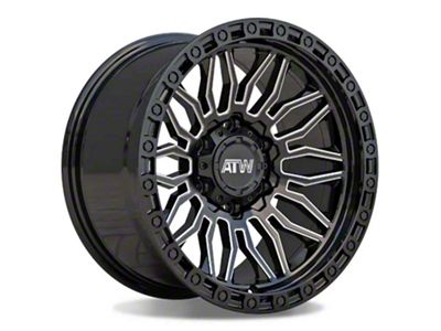 ATW Off-Road Wheels Nile Gloss Black with Milled Spokes 6-Lug Wheel; 20x9; 10mm Offset (10-24 4Runner)