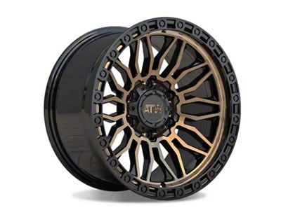 ATW Off-Road Wheels Nile Satin Black with Machined Bronze Face 6-Lug Wheel; 20x10; -18mm Offset (16-24 Titan XD)