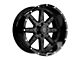 Tuff A.T. T15 Satin Black with Gloss Black Lip 6-Lug Wheel; 20x10; -19mm Offset (03-09 4Runner)
