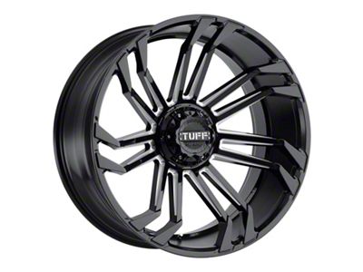 Tuff A.T. T21 Gloss Black Milled 6-Lug Wheel; 20x10; -19mm Offset (21-24 Bronco, Excluding Raptor)