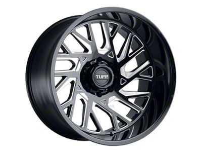 Tuff A.T. T4B Gloss Black Milled 6-Lug Wheel; 20x12; -45mm Offset (2024 Tacoma)