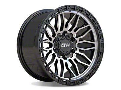 ATW Off-Road Wheels Nile Gloss Black with Machined Face 6-Lug Wheel; 17x9; 0mm Offset (05-15 Tacoma)