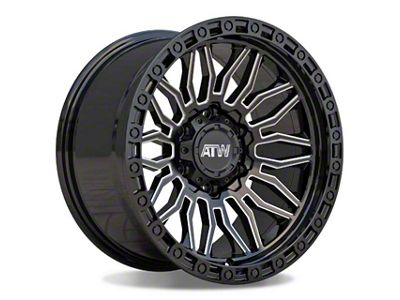 ATW Off-Road Wheels Nile Gloss Black with Milled Spokes 6-Lug Wheel; 17x9; 0mm Offset (10-24 4Runner)