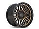 ATW Off-Road Wheels Nile Satin Black with Machined Bronze Face 6-Lug Wheel; 17x9; 0mm Offset (10-24 4Runner)
