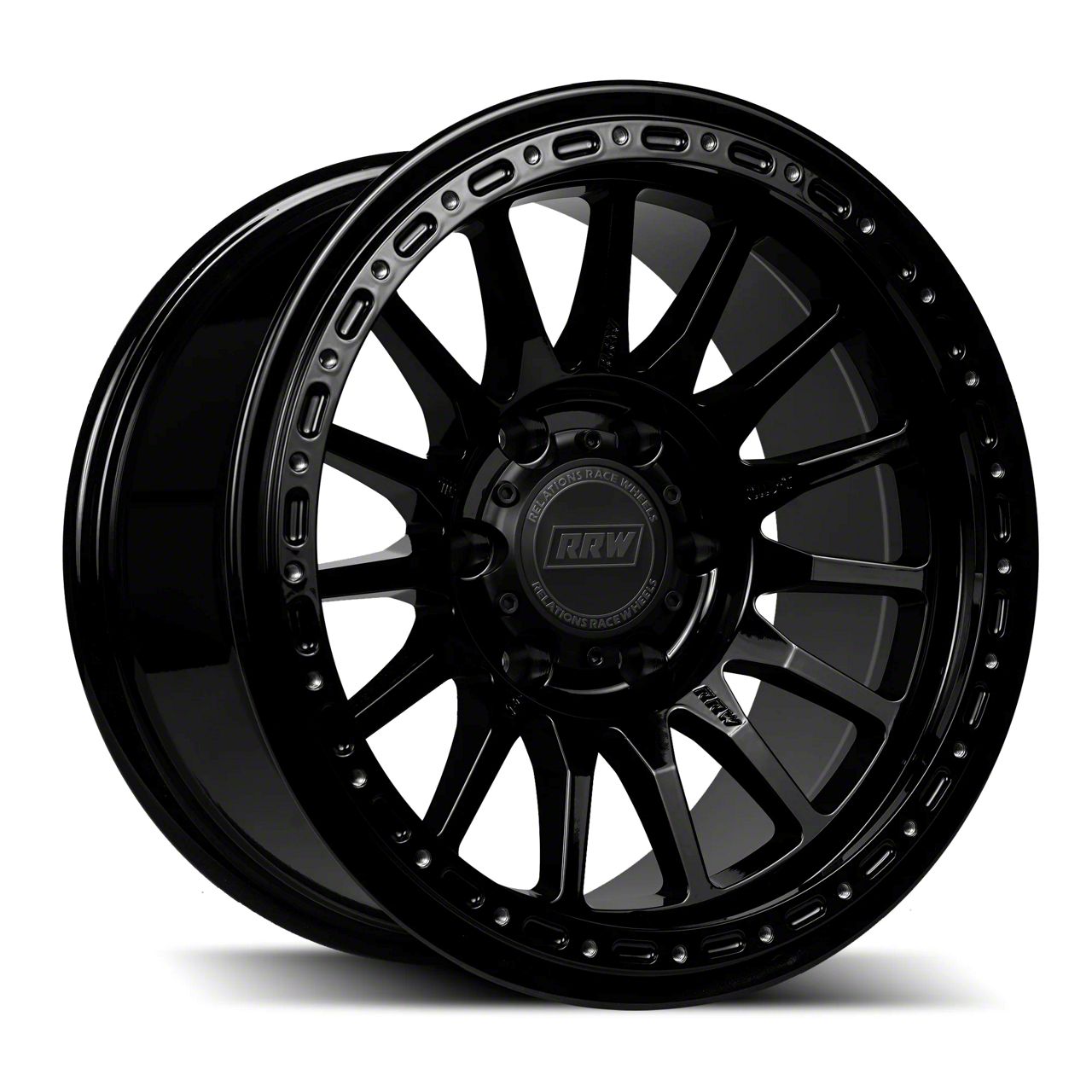 Relations Race Wheels Bronco RR7-H Flow Form Gloss Black 6-Lug Wheel ...