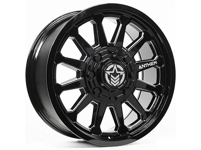 Anthem Off-Road Intimidator Gloss Black Milled 6-Lug Wheel; 17x9; 0mm Offset (21-24 Bronco, Excluding Raptor)
