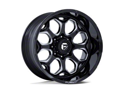 Fuel Wheels Scepter Gloss Black Milled 6-Lug Wheel; 22x10; -18mm Offset (05-15 Tacoma)