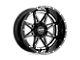 Moto Metal Hydra Gloss Black Milled 6-Lug Wheel; 17x9; -12mm Offset (03-09 4Runner)