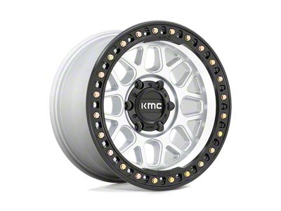 KMC GRS Machined with Satin Black Lip 6-Lug Wheel; 17x8.5; 0mm Offset (2024 Tacoma)
