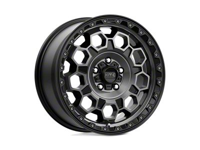 KMC Trek Satin Black with Gray Tint 6-Lug Wheel; 17x8; 20mm Offset (16-23 Tacoma)