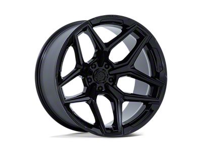 Fuel Wheels Flux Gloss Black 6-Lug Wheel; 22x10; -18mm Offset (17-24 Titan)