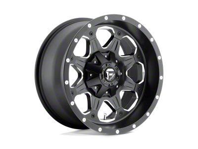 Fuel Wheels Heater Matte Black Double Dark Tint Machined 6-Lug Wheel; 22x10; -13mm Offset (04-15 Titan)