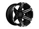 Tuff A.T. T12 Satin Black with Milled Spokes 6-Lug Wheel; 24x11; -45mm Offset (03-09 4Runner)