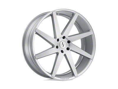 Status Brute Silver with Brushed Machined Face 6-Lug Wheel; 26x10; 15mm Offset (16-24 Titan XD)