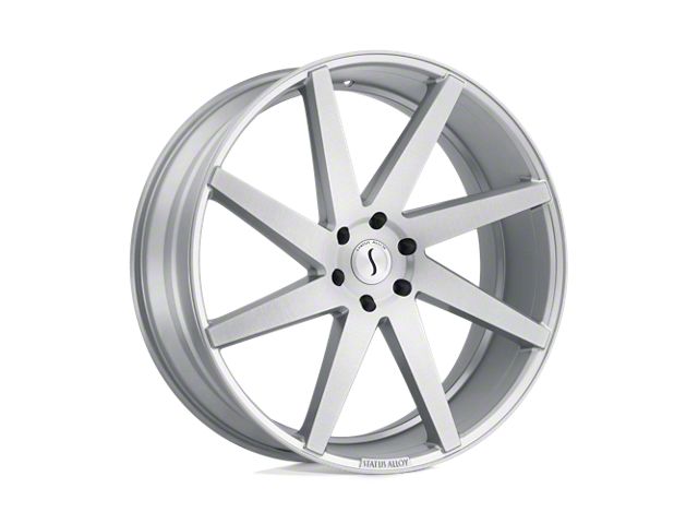 Status Brute Silver with Brushed Machined Face 6-Lug Wheel; 26x10; 15mm Offset (22-24 Tundra)