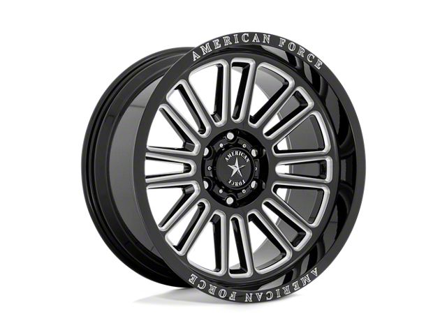 American Force Weapon Gloss Black Milled 6-Lug Wheel; 20x10; -18mm Offset (22-24 Tundra)