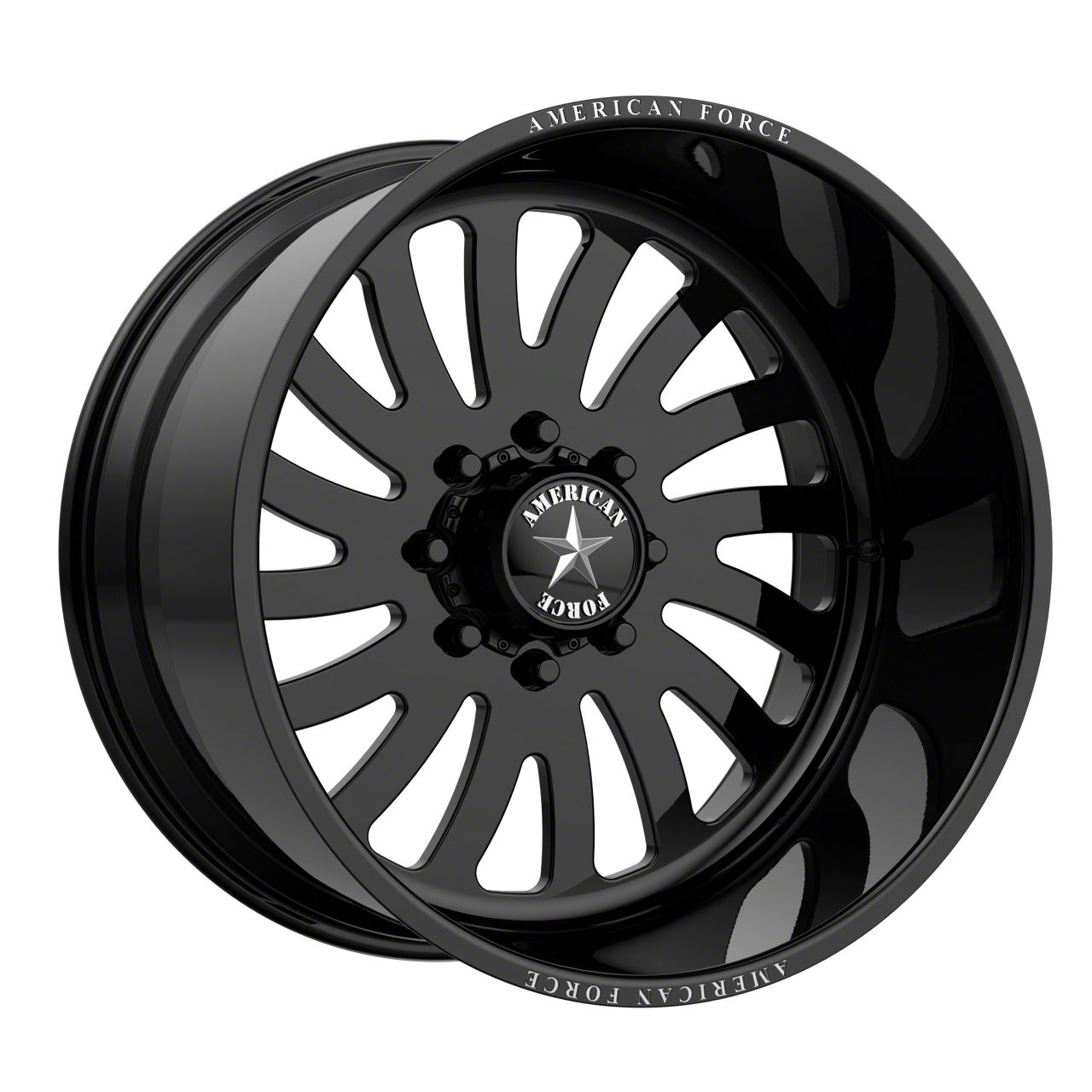 American Force Titan 74 Octane SS Gloss Black Machined 6-Lug Wheel ...