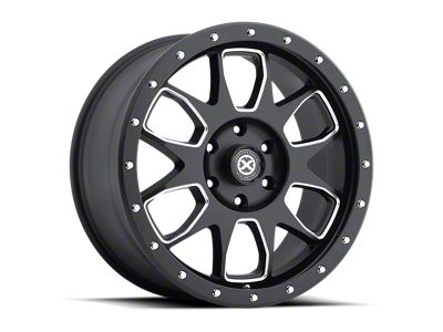 ATX Series AX196 Satin Black with Milled Accents 6-Lug Wheel; 17x9; 45mm Offset (21-24 Bronco, Excluding Raptor)