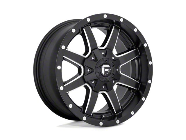 Fuel Wheels Maverick Matte Black Milled 6-Lug Wheel; 22x12; -45mm Offset (04-15 Titan)