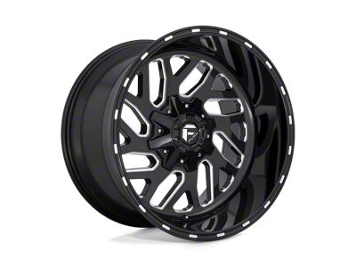 Fuel Wheels Triton Gloss Black Milled 6-Lug Wheel; 22x9.5; 19mm Offset (16-23 Tacoma)