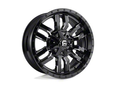 Fuel Wheels Sledge Gloss Black Milled 6-Lug Wheel; 22x9.5; 19mm Offset (05-15 Tacoma)