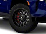 Fuel Wheels Sledge Matte Black with Gloss Black Lip 6-Lug Wheel; 20x12; -45mm Offset (21-26 Tahoe)