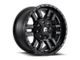 Fuel Wheels Sledge Matte Black with Gloss Black Lip 6-Lug Wheel; 22x12; -45mm Offset (17-24 Titan)