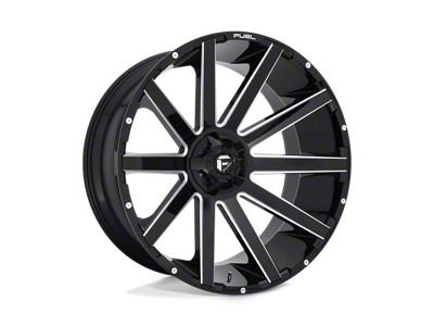 Fuel Wheels Contra Gloss Black Milled 6-Lug Wheel; 26x12; -44mm Offset (05-15 Tacoma)