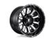 Fuel Wheels Hardline Gloss Black Milled 6-Lug Wheel; 17x9; -12mm Offset (16-23 Tacoma)