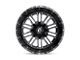 Fuel Wheels Hardline Gloss Black Milled 6-Lug Wheel; 17x9; -12mm Offset (10-24 4Runner)