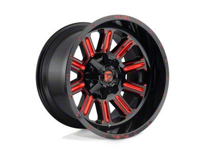 Fuel Wheels Hardline Gloss Black with Red Tinted Clear 6-Lug Wheel; 18x9; -12mm Offset (05-15 Tacoma)