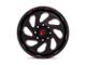 Fuel Wheels Vortex Gloss Black with Red Tinted Clear 6-Lug Wheel; 20x10; -18mm Offset (17-24 Titan)