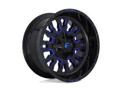 Fuel Wheels Stroke Gloss Black with Blue Tinted Clear 6-Lug Wheel; 20x10; -19mm Offset (17-24 Titan)