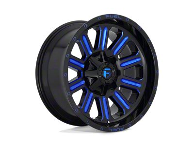 Fuel Wheels Hardline Gloss Black with Blue Tinted Clear 6-Lug Wheel; 18x9; -12mm Offset (2024 Tacoma)