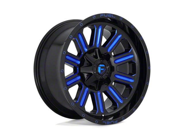 Fuel Wheels Hardline Gloss Black with Blue Tinted Clear 6-Lug Wheel; 22x12; -45mm Offset (05-15 Tacoma)
