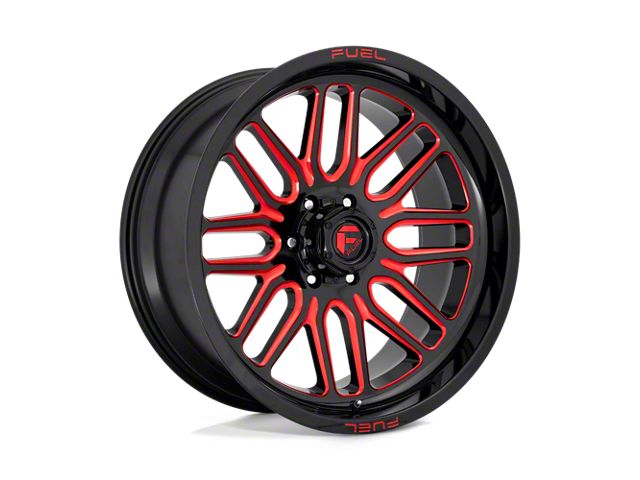 Fuel Wheels Ignite Gloss Black with Red Tinted Clear 6-Lug Wheel; 20x10; -18mm Offset (04-15 Titan)