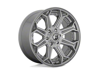 Fuel Wheels Siege Brushed Gunmetal with Tinted Clear 6-Lug Wheel; 26x14; -75mm Offset (2024 Tacoma)