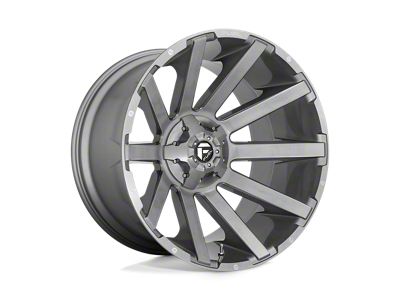 Fuel Wheels Contra Platinum Brushed Gunmetal with Tinted Clear 6-Lug Wheel; 22x10; -19mm Offset (17-24 Titan)