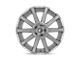 Fuel Wheels Contra Platinum Brushed Gunmetal with Tinted Clear 6-Lug Wheel; 22x10; -19mm Offset (03-09 4Runner)