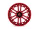 Fuel Wheels Heater Candy Red Machined 6-Lug Wheel; 22x10; -13mm Offset (17-24 Titan)
