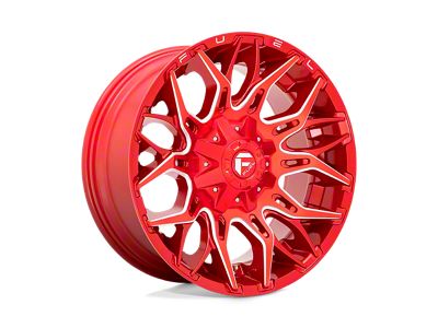 Fuel Wheels Twitch Candy Red Milled 6-Lug Wheel; 22x10; -18mm Offset (17-24 Titan)