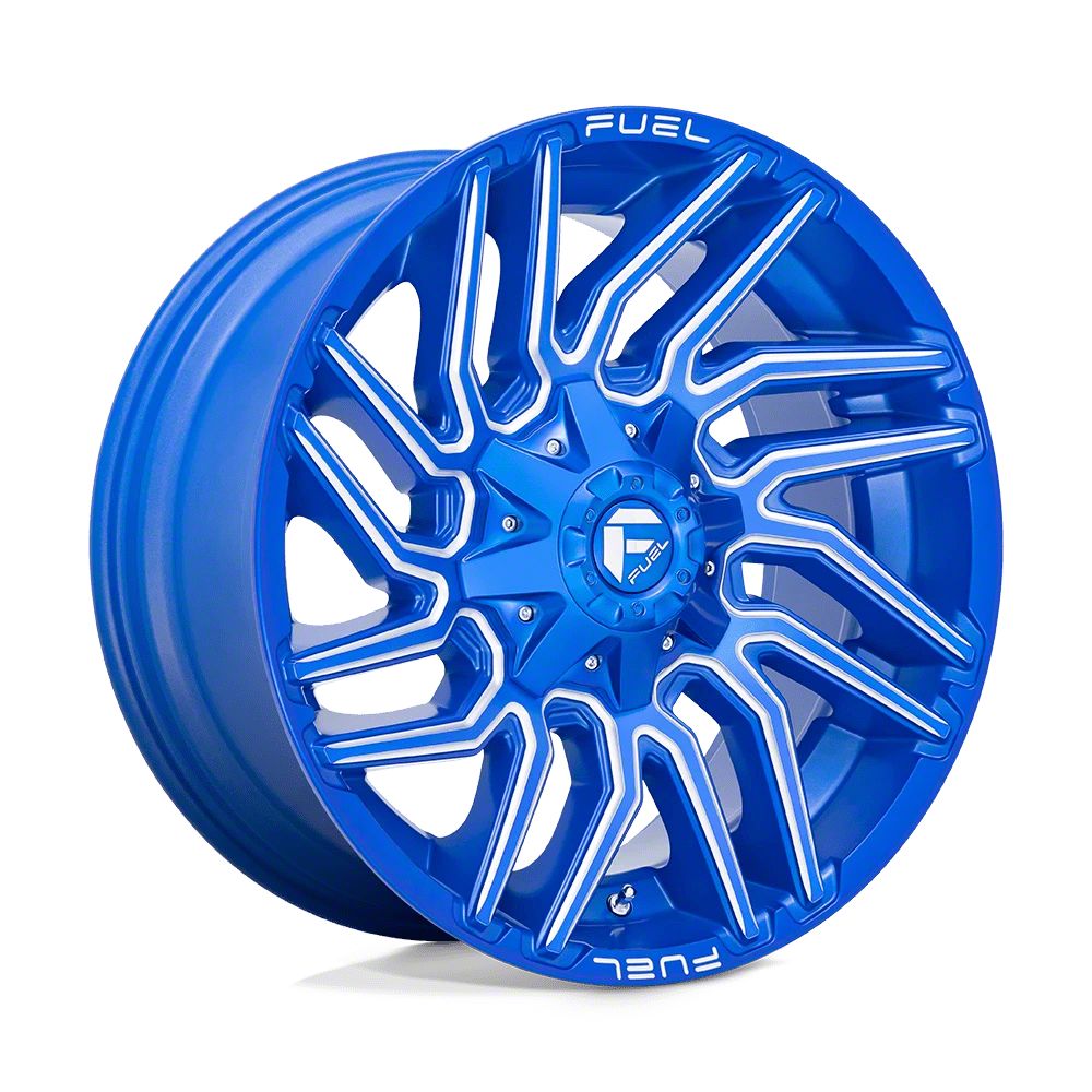 Fuel Wheels Titan Typhoon Anodized Blue Milled 6-Lug Wheel; 22x12 ...