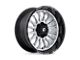 Fuel Wheels Arc Silver Brushed Face with Milled Black Lip 6-Lug Wheel; 22x10; -18mm Offset (17-24 Titan)