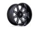 Fuel Wheels Darkstar Matte Gunmetal with Black Lip 6-Lug Wheel; 20x9; 1mm Offset (05-21 Frontier)