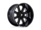 Fuel Wheels Darkstar Gloss Black Milled 6-Lug Wheel; 22x10; 10mm Offset (17-24 Titan)