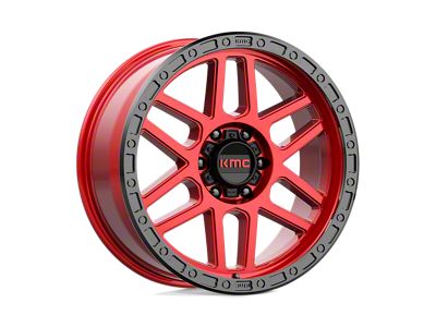 KMC Mesa Candy Red with Black Lip 6-Lug Wheel; 17x9; -12mm Offset (05-15 Tacoma)
