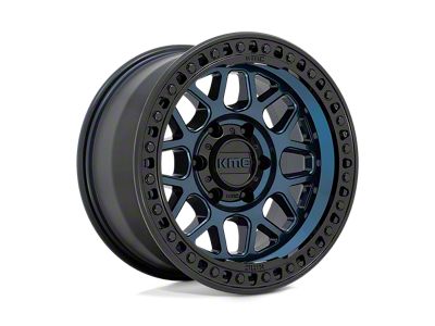 KMC GRS Midnight Blue with Gloss Black Lip 6-Lug Wheel; 17x8.5; 0mm Offset (16-23 Tacoma)